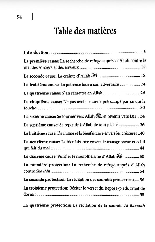 Dix causes de protection contre la sorcellerie et le mauvais œil