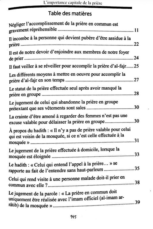 L’importante capitale de la prière - ´Abdel-‘Aziz Ibn ‘Abdallah Ibn Bâz