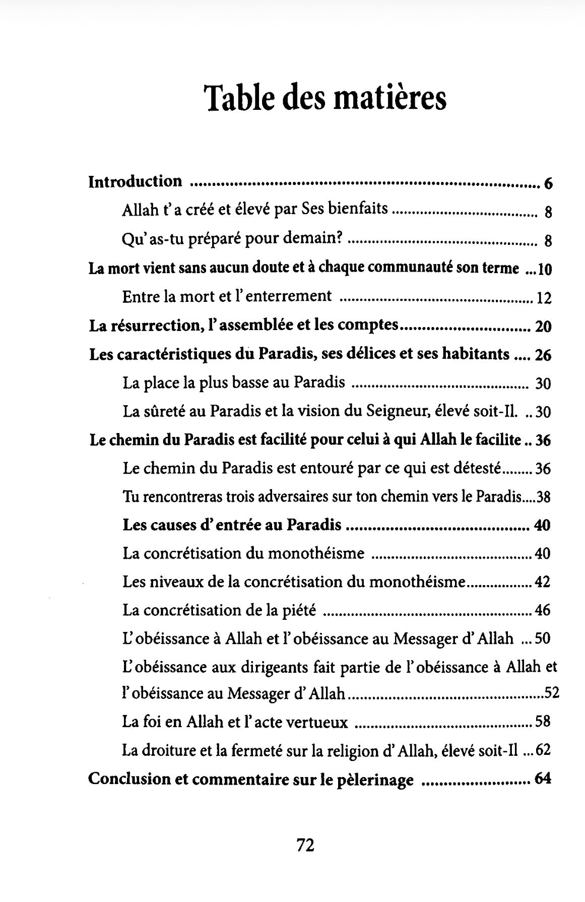 Les causes d'entrée au Paradis, de Sulayman Ar-Ruhayli (Français-Arabe)