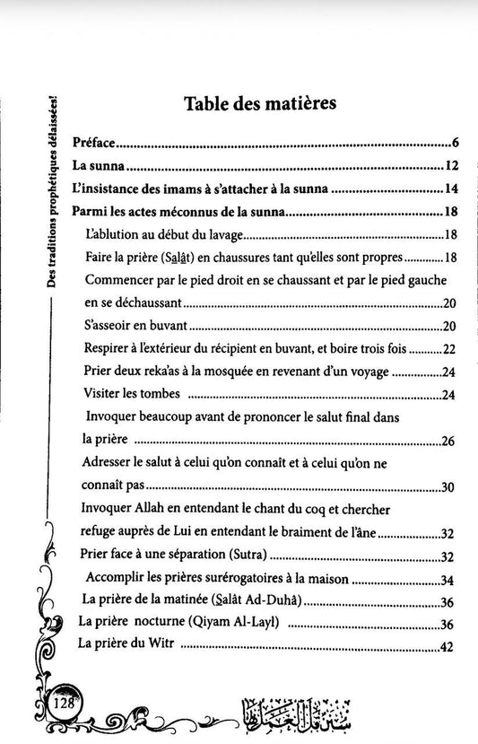 Des traditons Prophétiques délaissées d'Abdul-Malik Al-Qâssim, Bilingue (FR-AR)