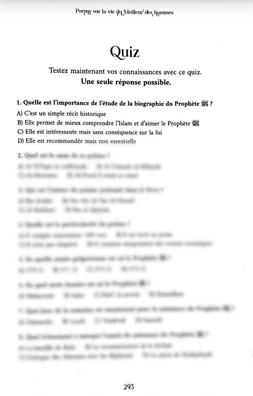 Poème sur la vie du Meilleur des Hommes