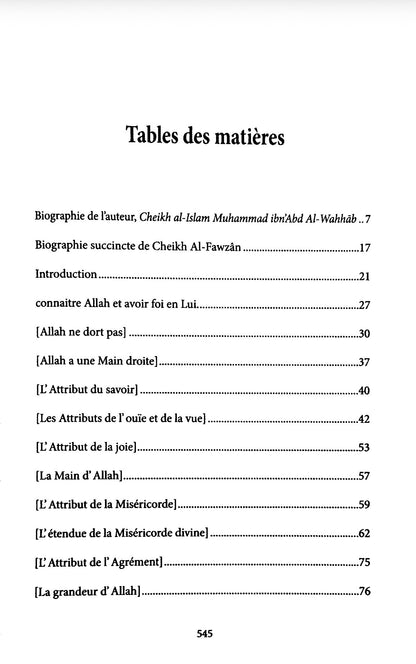Commentaire du livre Les Fondements de La Foi, de Cheikh Muhammad ibn Abd Al-Wahhâb, par Sâlih Ibn Fawzân Al-Fawzân