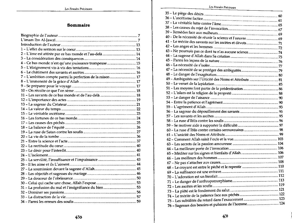 Les pensées précieuses