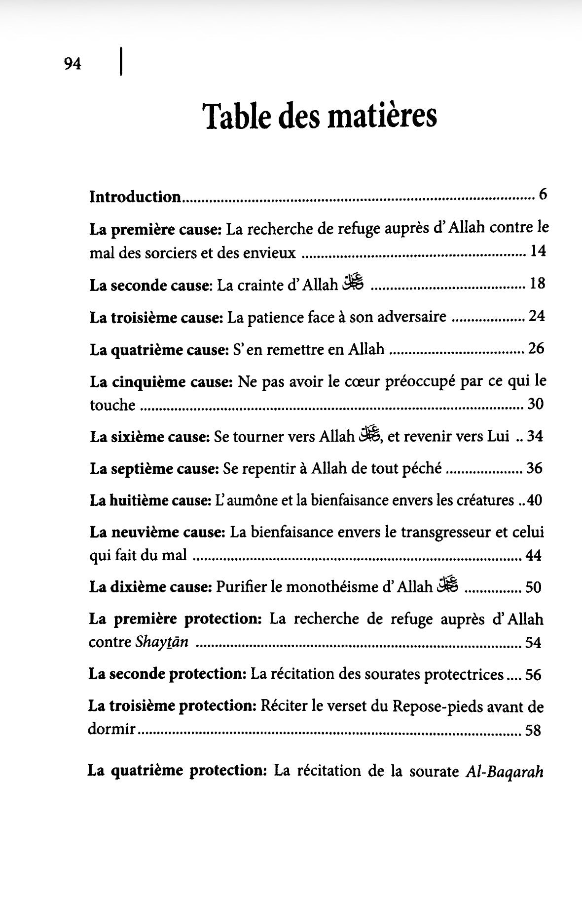 Dix causes de protection contre la sorcellerie et le mauvais œil