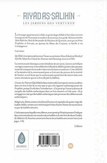 Riyad As-Salihin (Arabe - Français)