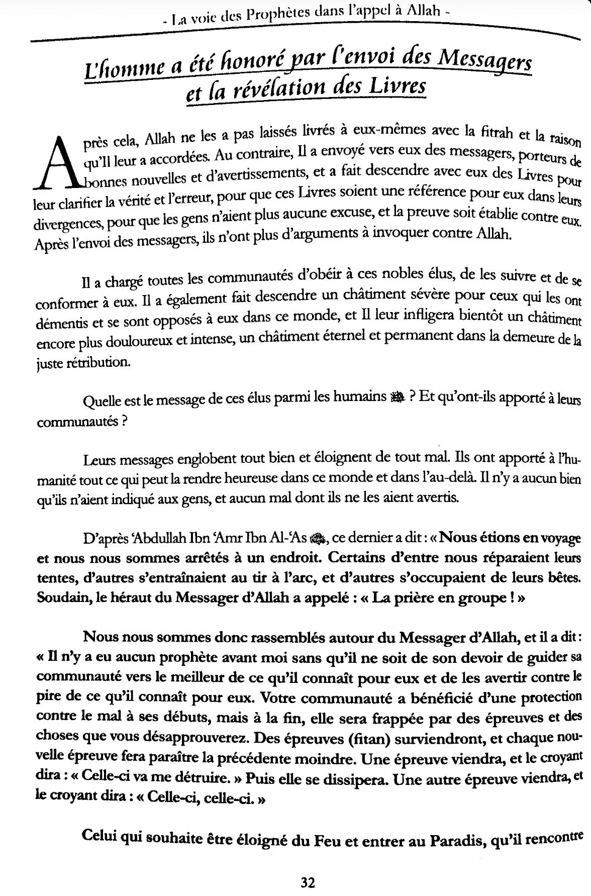 Sommaire du livre La Voie des Prophètes dans l'appel à Allah - Cheikh Rabi' Al-Madkhali