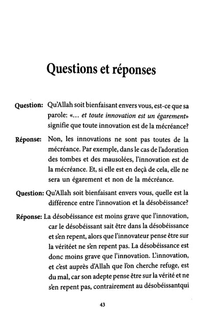 Une page du livre L’explication du conseil du Prophète - Salih Ibn Fawzan Al-Fawzan