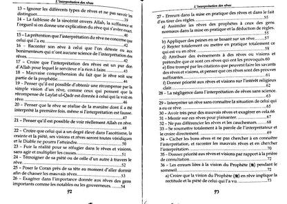 Sommaire du livre L'interprétation des rêves - Ahmad An-Nas