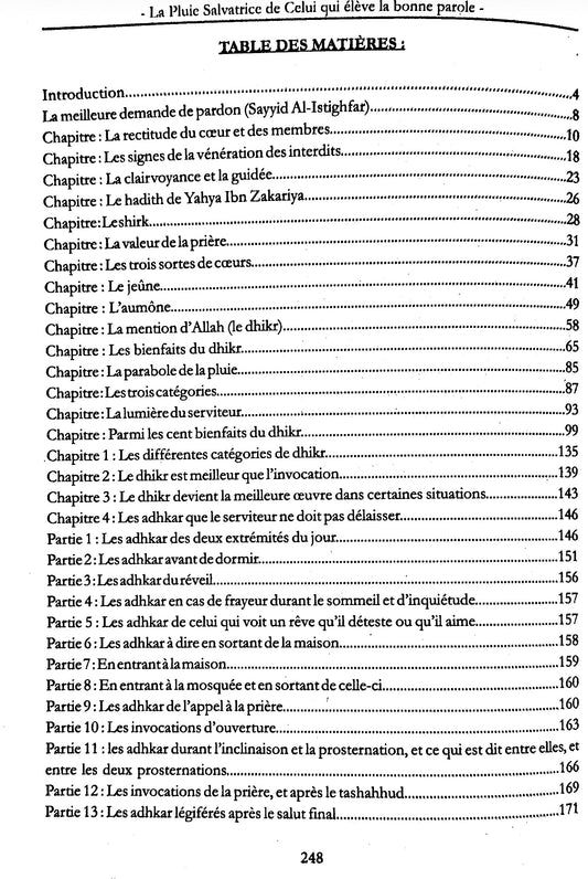 Al-Wabil As-Sayyib : La Pluie Salvatrice de Celui qui élève la bonne parole - Ibn Al-Qayyim Al-Jawziyyah