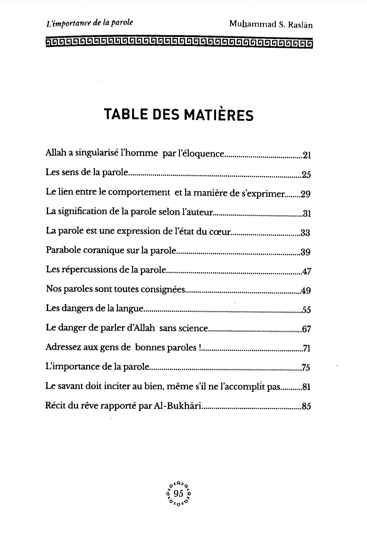 L’importance de la parole en Islam - Cheikh Raslan