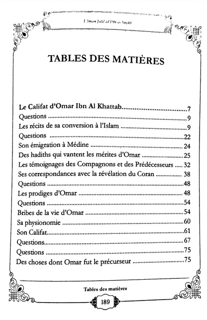 Sommaire du livre Biographie des 4 Califes – Vol. 2 : Umar, Uthman et Ali | As-Suyuti