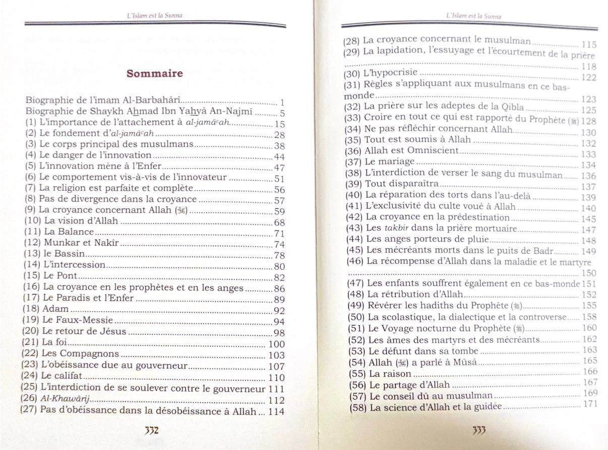 L'Islam est la Sunna et la Sunna est l'Islam