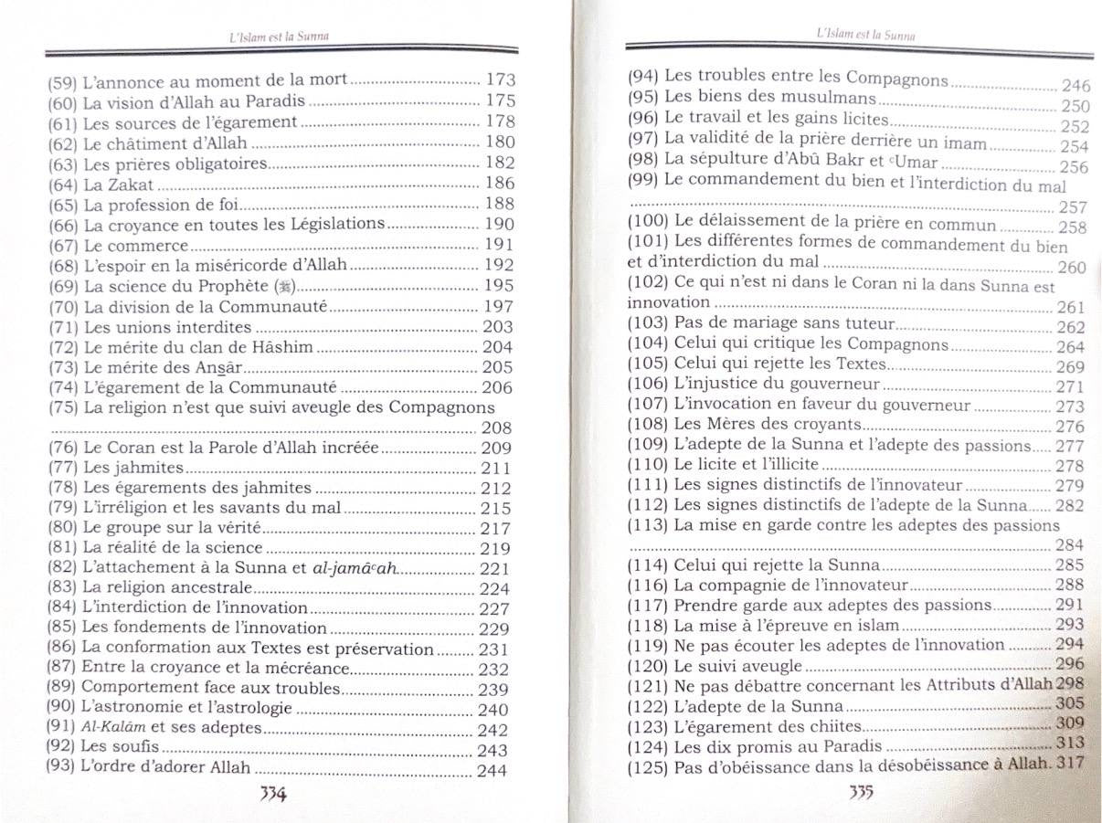 L'Islam est la Sunna et la Sunna est l'Islam
