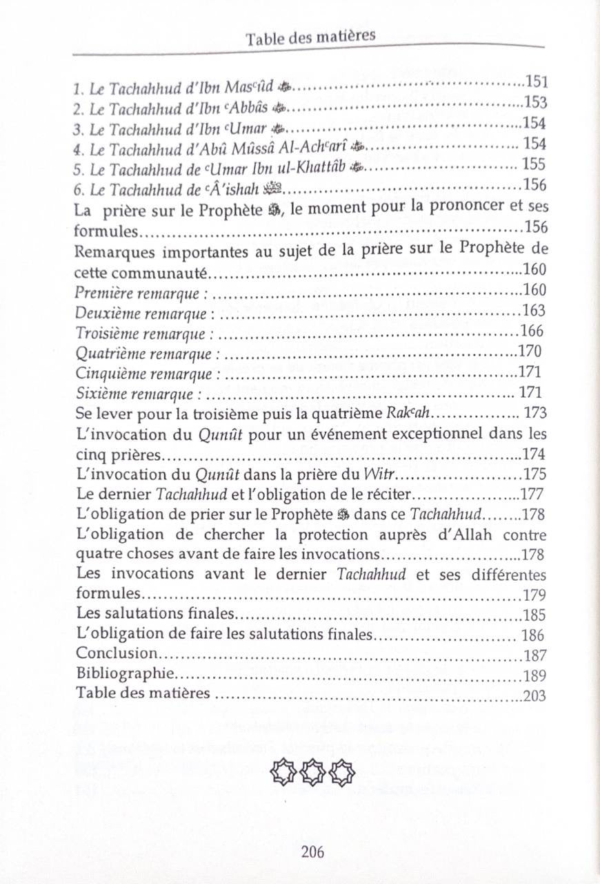 Sommaire du livre La Description de la Prière du Prophète - Cheikh Al-Albânî 