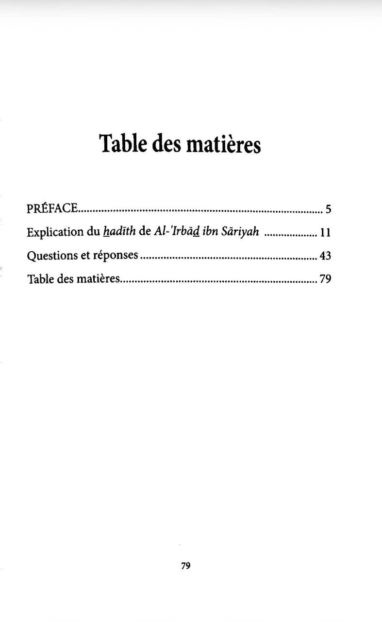 Sommaire du livre L’explication du conseil du Prophète - Salih Ibn Fawzan Al-Fawzan
