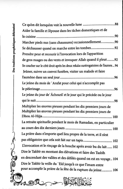 Des traditons Prophétiques délaissées d'Abdul-Malik Al-Qâssim, Bilingue (FR-AR)