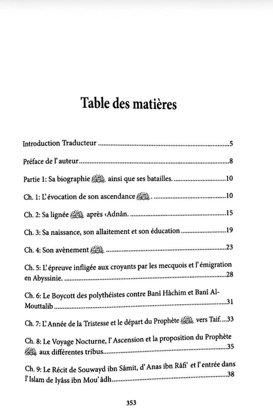 Les Grands Chapitre Du Résumé De La Biographie Du Messager D'Ibn Kathir