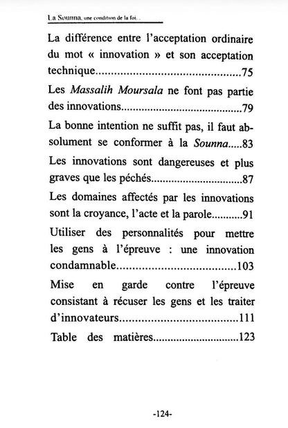 La sounna - Une condition de la foi et l’acceptation des œuvres