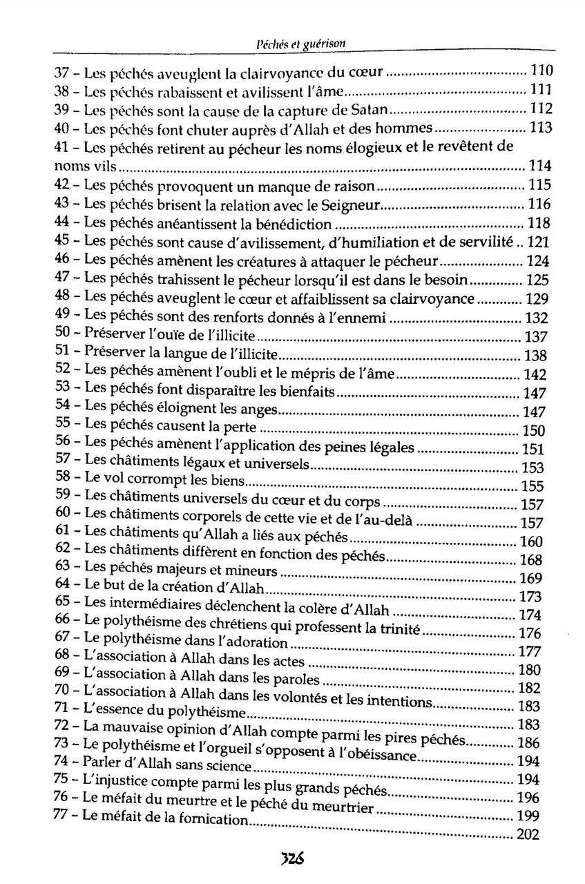 Péchés et Guérison