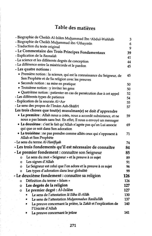 Le Commentaire Des Trois Principes Fondamentaux