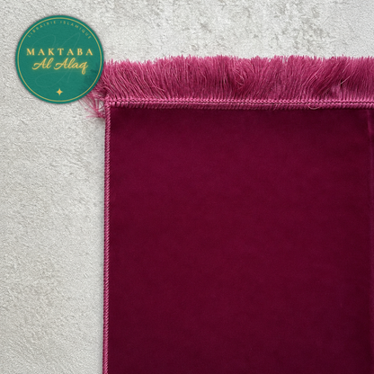 Tapis de prière velours luxe framboise 