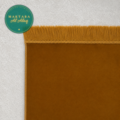Tapis de Prière Velours Luxe couleur unie - CARAMEL
