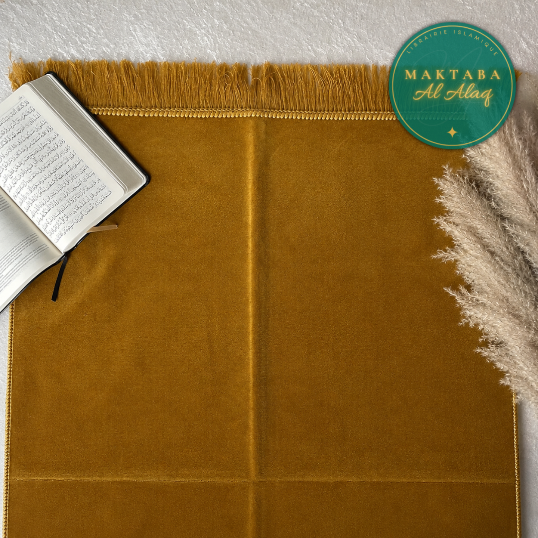 Tapis de Prière Velours Luxe couleur unie - CARAMEL