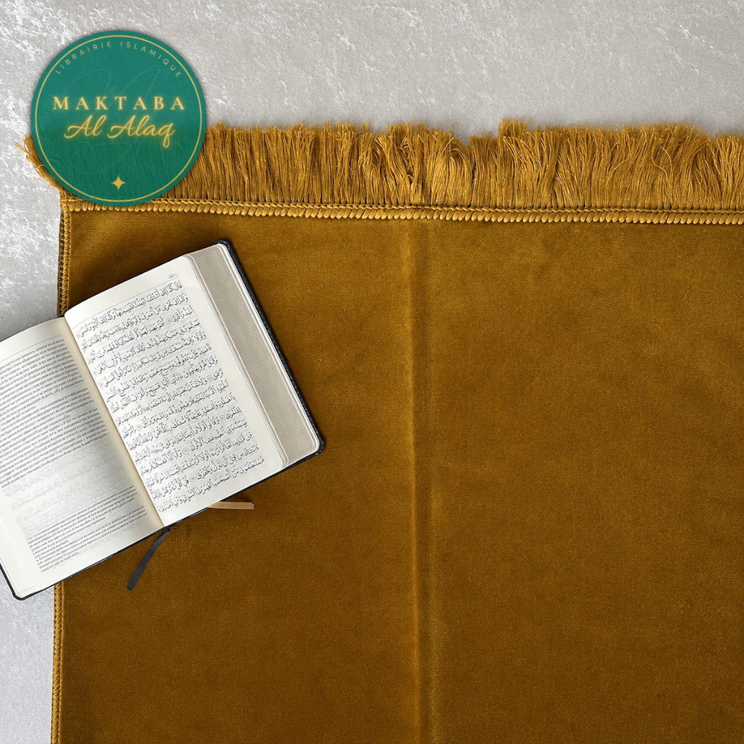 Tapis de Prière Velours Luxe couleur unie - CARAMEL