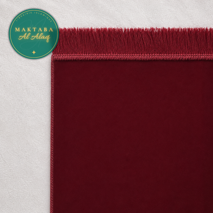 Tapis de Prière Velours Luxe Rouge 