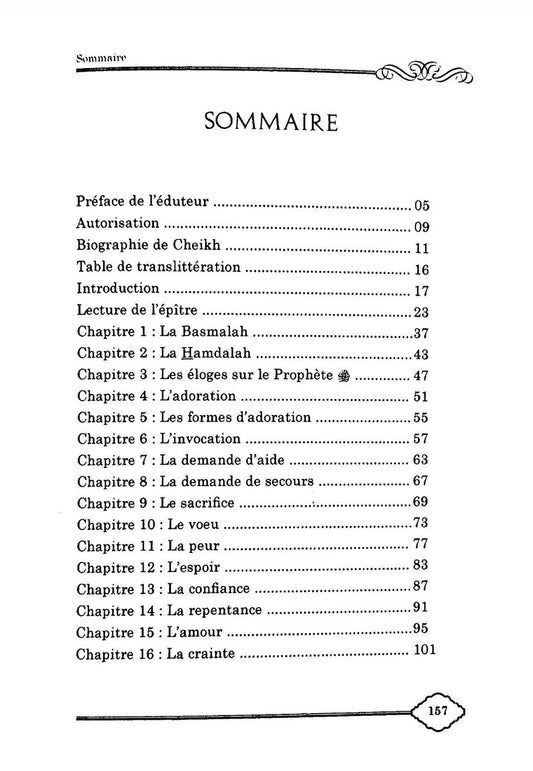 Livre Au cœur de l’adoration Cheikh Raslan tawhid actes du cœur islam sommaire