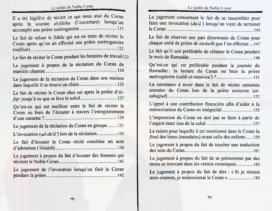 Le Jardin du Noble Coran – Cheikh ‘Abdel-‘Azîz Ibn ‘Abdallah Ibn Bâz