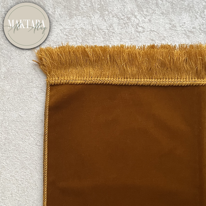 Tapis de Prière Velours Luxe couleur unie - CARAMEL